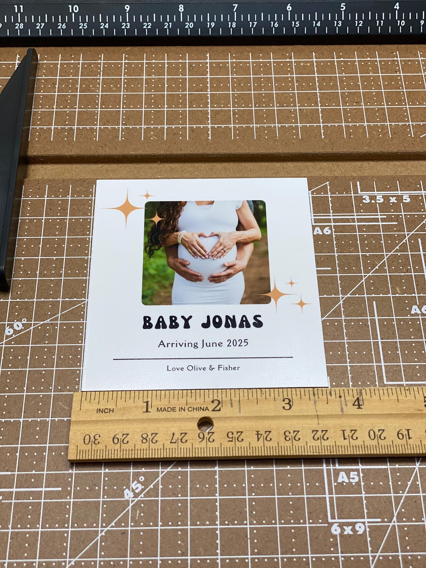 Custom Baby Announcement Magnets, Flexible Vinyl Photo Magnet, Personalized Birth Announcement, Bundles of 10, 25, 50, Baby Keepsake Favor