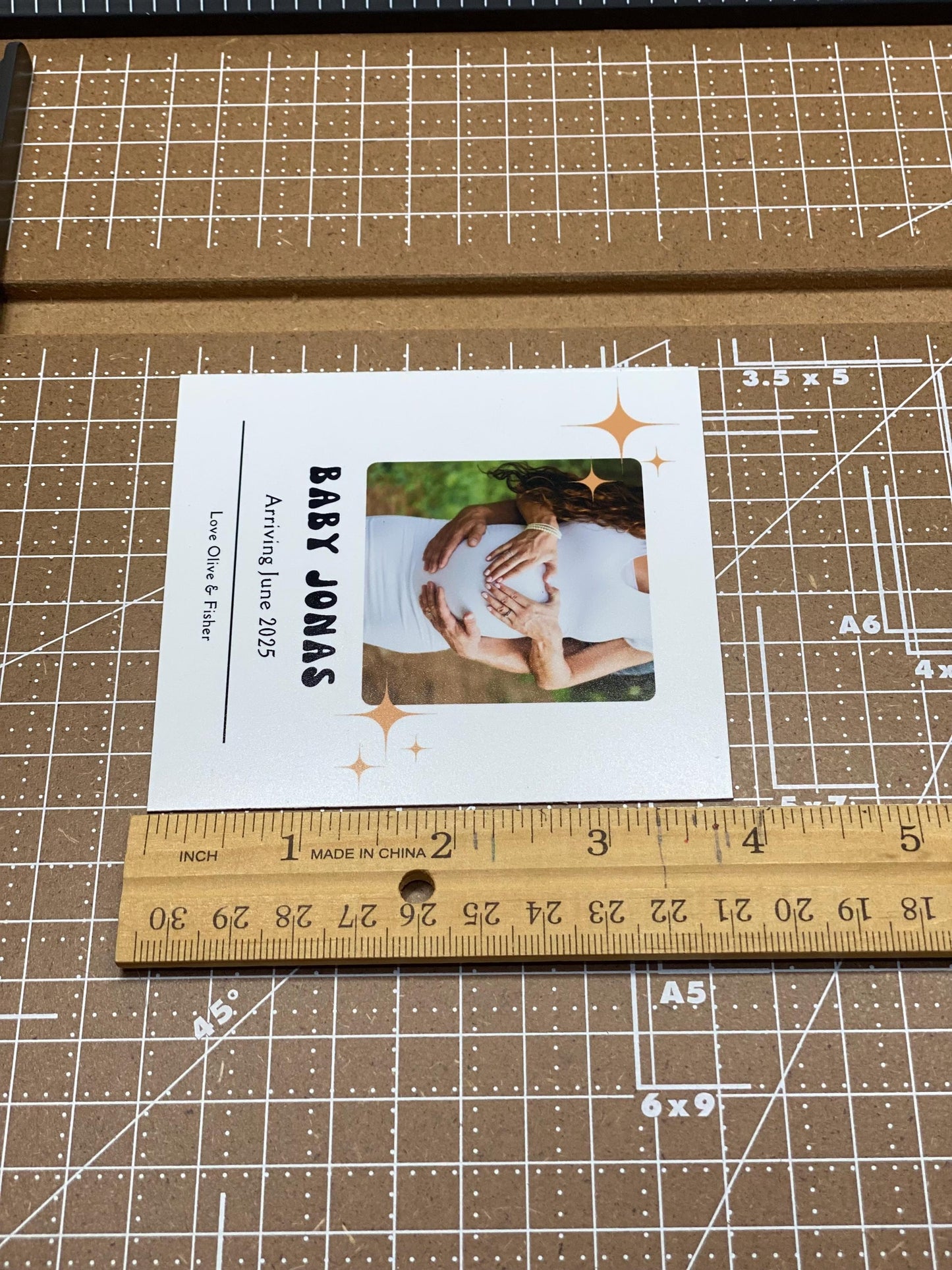 Custom Baby Announcement Magnets, Flexible Vinyl Photo Magnet, Personalized Birth Announcement, Bundles of 10, 25, 50, Baby Keepsake Favor