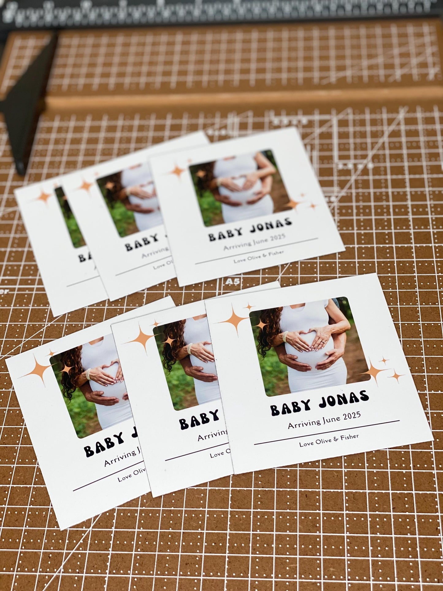 Custom Baby Announcement Magnets, Flexible Vinyl Photo Magnet, Personalized Birth Announcement, Bundles of 10, 25, 50, Baby Keepsake Favor