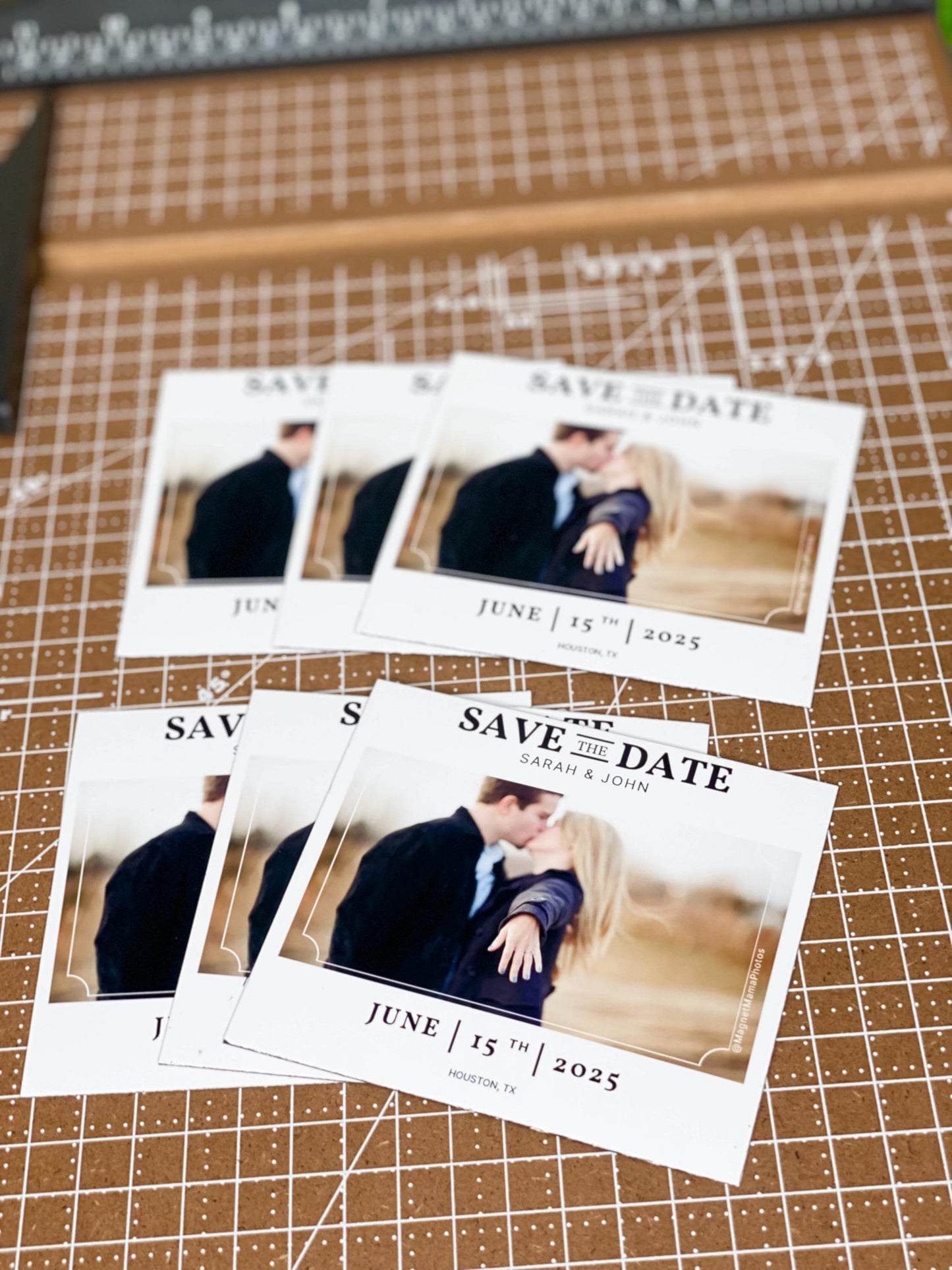 Flexible Vinyl Save the Date Magnets | 4" x 3.5" Custom Wedding Magnet | Photo + Text Personalized | Bulk Orders Available I Wedding Favor